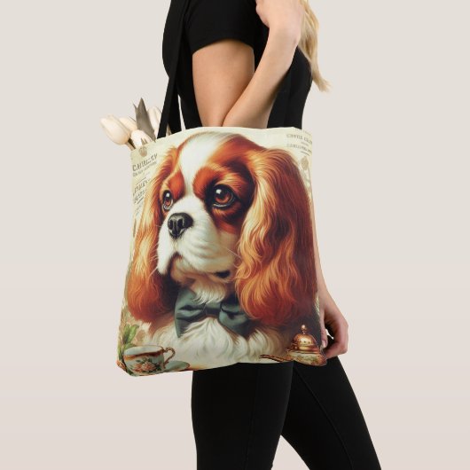  Cavalier King Charles Spaniel Schilderij Tote Bag (Dichtbij)