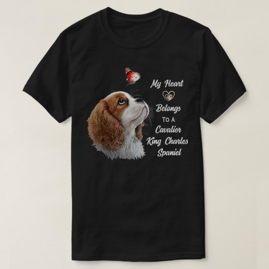 Cavalier King Charles Spaniel Shirt, dog mom, dad T-shirt (Design voorkant)