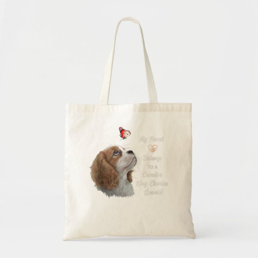 Cavalier King Charles Spaniel Shirt, dog mom, dad Tote Bag (Voorkant)