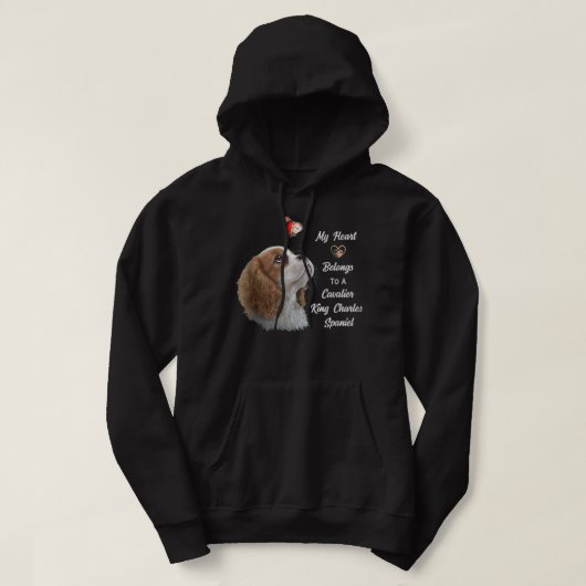 Cavalier King Charles Spaniel Shirt, hondenmoeder, Hoodie (Design voorkant)