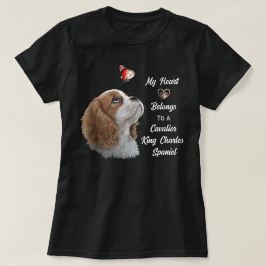 Cavalier King Charles Spaniel Shirt, hondenmoeder, T-shirt (Design voorkant)