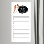 Cavalier King Charles Spaniel Shopping List Magnetisch Notitieblok<br><div class="desc">Schattige dingen om de Cavalier King Charles Spaniel-hond te halen met een zwart karton lijst gepersonaliseerd met jouw naam.</div>