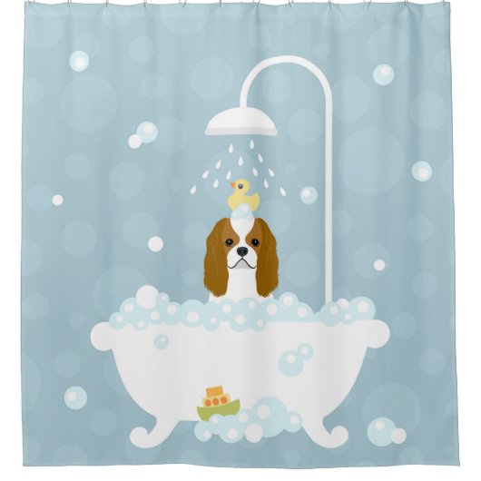 Cavalier King Charles Spaniel Shower Curtain Douchegordijn (Voorkant)