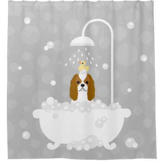 Cavalier King Charles Spaniel Shower Curtain Douchegordijn (Voorkant)