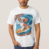 Cavalier King Charles Spaniel Shreds Golfsurfen T-shirt (Voorkant)