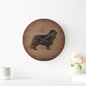 Cavalier King Charles Spaniel Silhouet Rustiek Grote Klok (Huis)