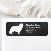 Cavalier King Charles Spaniel Silhouette Adres Etiket (Insitu)