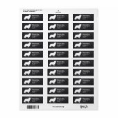 Cavalier King Charles Spaniel Silhouette Adres Etiket (Full Sheet)
