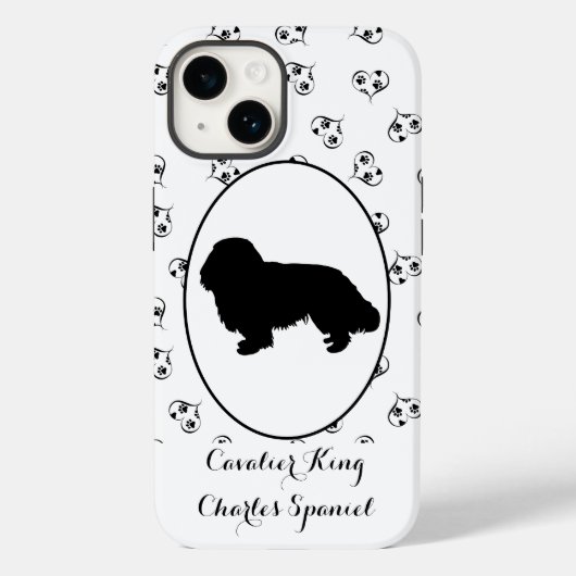 Cavalier King Charles Spaniel Silhouette Case-Mate iPhone Case (Achterkant)