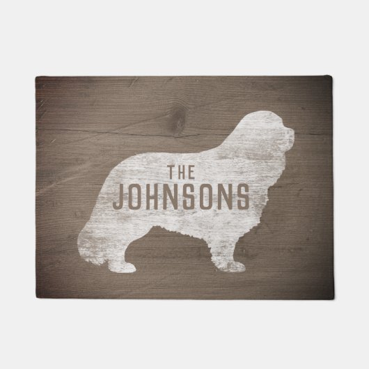 Cavalier King Charles Spaniel Silhouette Custom Deurmat (Voorkant)