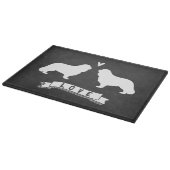 Cavalier King Charles Spaniel Silhouetten Liefde Snijplank (Hoek)