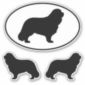 Cavalier King Charles Spaniel Silhouettes Stickers (Voorkant)