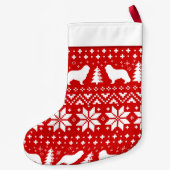 Cavalier King Charles Spaniel Silhouettes Vakantie Kleine Kerstsok (Achterkant)