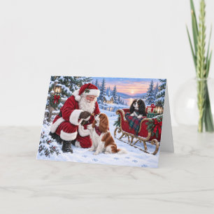Cavalier King Charles Spaniel Sinterklaas Kerstmis Feestdagen Kaart
