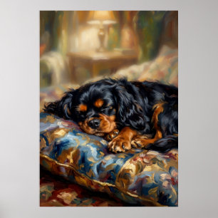 Cavalier King Charles Spaniel Slaap Poster Oi