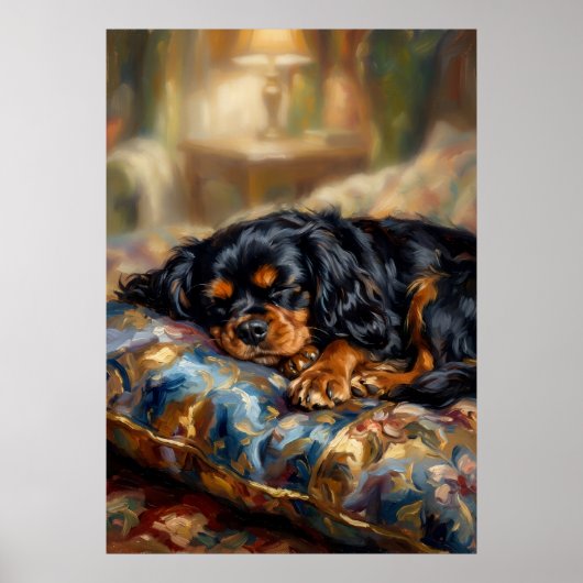 Cavalier King Charles Spaniel Slaap Poster | Oi (Voorkant)