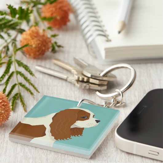 Cavalier King Charles Spaniel Sleutelhanger (Voorkant Rechts)