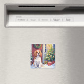Cavalier King Charles Spaniel Sneeuw Kerstmis Magneet (Insitu (Vaatwasser))