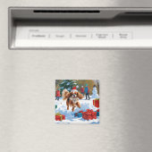 Cavalier King Charles Spaniel Sneeuw met Kerstmis  Magneet (Insitu (Vaatwasser))
