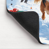 Cavalier King Charles Spaniel Sneeuw met Kerstmis Muismat (Hoek)