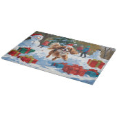 Cavalier King Charles Spaniel Sneeuw met Kerstmis Snijplank (Hoek)