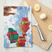 Cavalier King Charles Spaniel Sneeuw met Kerstmis Theedoek (Quarter Fold)