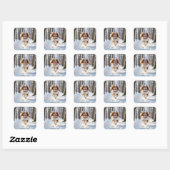 Cavalier King Charles Spaniel Sneeuw Prettig Kerst Vierkante Sticker (Vel)