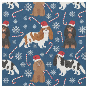 Cavalier King Charles Spaniel snoeprietmarine Stof
