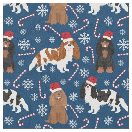 Cavalier King Charles Spaniel snoeprietmarine Stof (Close Up)