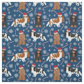 Cavalier King Charles Spaniel snoeprietmarine Stof (Swatch)