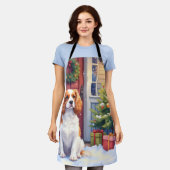 Cavalier King Charles Spaniel Snowy Christmas Schort (Gedragen)