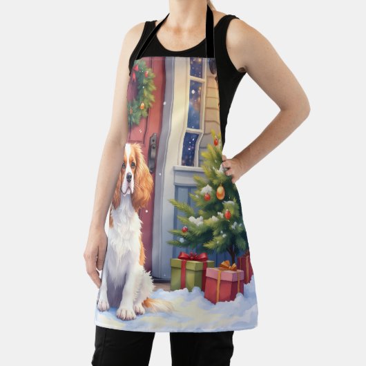 Cavalier King Charles Spaniel Snowy Christmas Schort (Insitu)