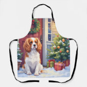 Cavalier King Charles Spaniel Snowy Christmas Schort (Voorkant)