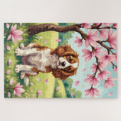 Cavalier King Charles Spaniel Spring Blossom Dog Legpuzzel (Horizontaal)