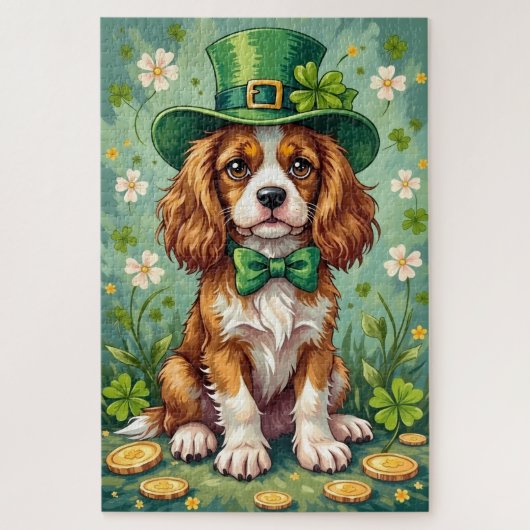 Cavalier King Charles Spaniel St. Patrick's Day-ho Legpuzzel (Verticaal)