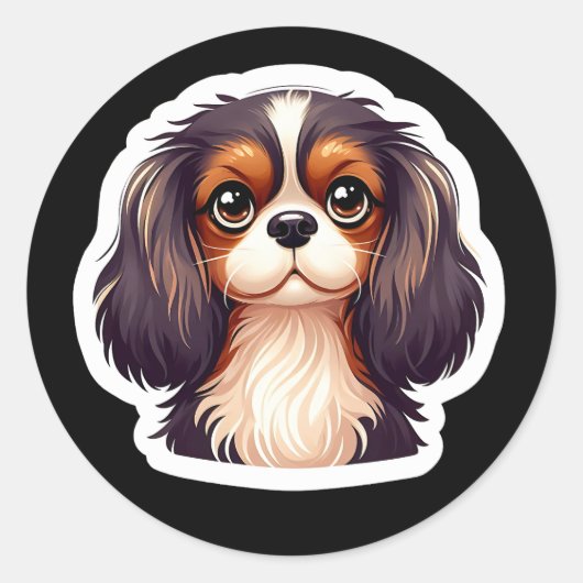 Cavalier King Charles Spaniel Sticker (Voorkant)