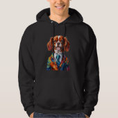 Cavalier King Charles Spaniel Suit Hond Grappige P Hoodie (Voorkant)