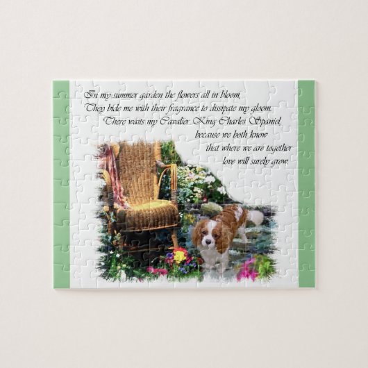 Cavalier King Charles Spaniel Summer Garden Legpuzzel (Horizontaal)