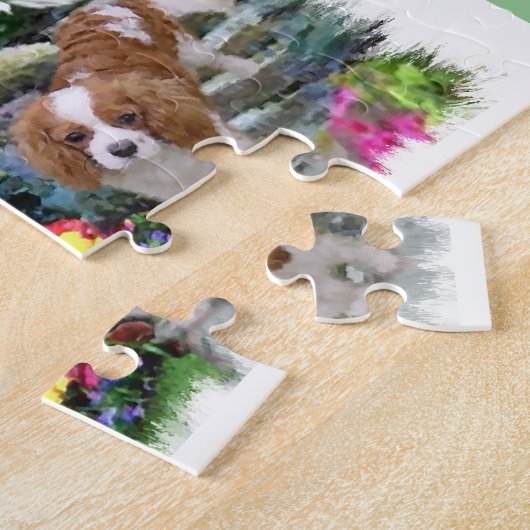 Cavalier King Charles Spaniel Summer Garden Legpuzzel (Zijkant)