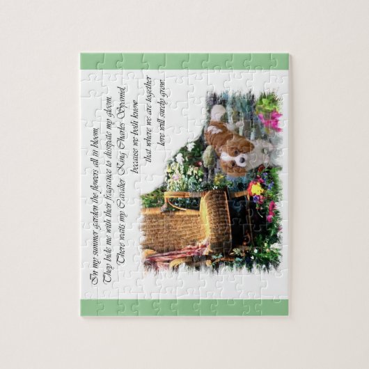 Cavalier King Charles Spaniel Summer Garden Legpuzzel (Verticaal)