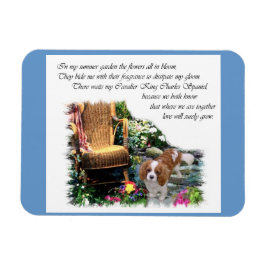 Cavalier King Charles Spaniel Summer Garden Magneet