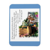 Cavalier King Charles Spaniel Summer Garden Magneet (Verticaal)