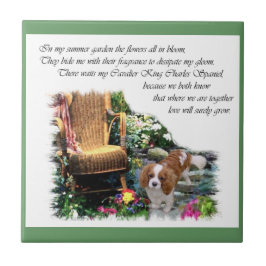 Cavalier King Charles Spaniel Summer Garden Tegeltje