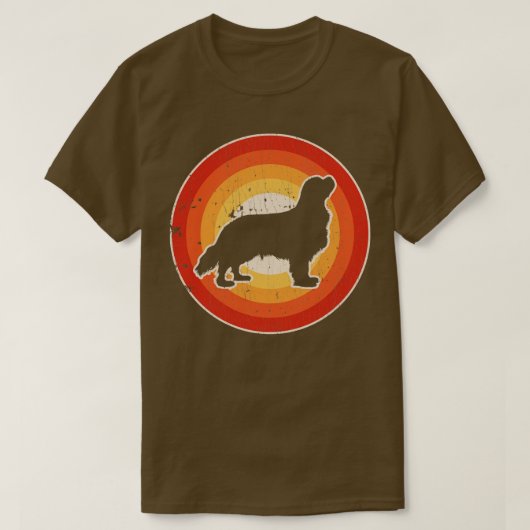 Cavalier King Charles Spaniel Sunset Retro for Men T-shirt (Design voorkant)