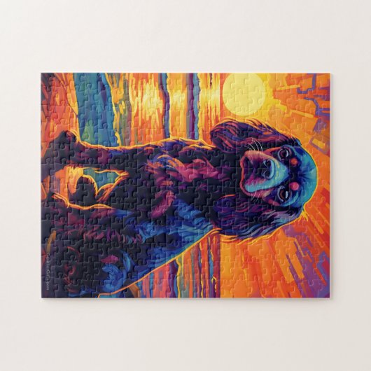 Cavalier King Charles Spaniel Sunset/Sunrise Legpuzzel (Horizontaal)