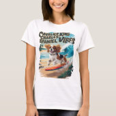 Cavalier King Charles Spaniel Surfen T-shirt (Voorkant)