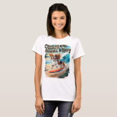 Cavalier King Charles Spaniel Surfen T-shirt (Voorkant volledig)