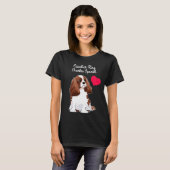 Cavalier King Charles Spaniel T-Shirt (zwart) (Voorkant volledig)