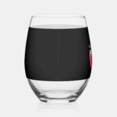 Cavalier King Charles Spaniel Teacup Xmas Holiday  Wijnglas Zonder Voet (Rechts)