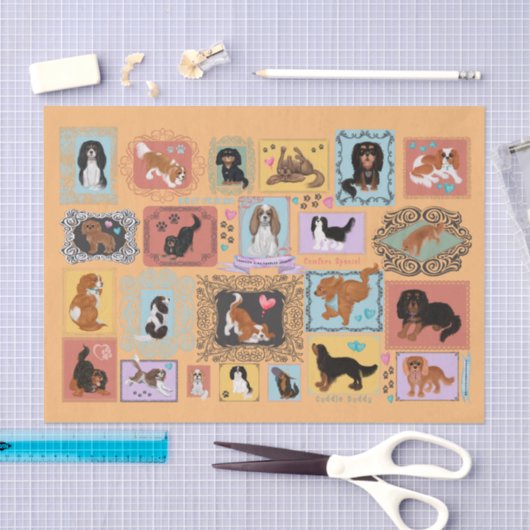 Cavalier King Charles Spaniel Tissue Paper Tissuepapier (Craft)